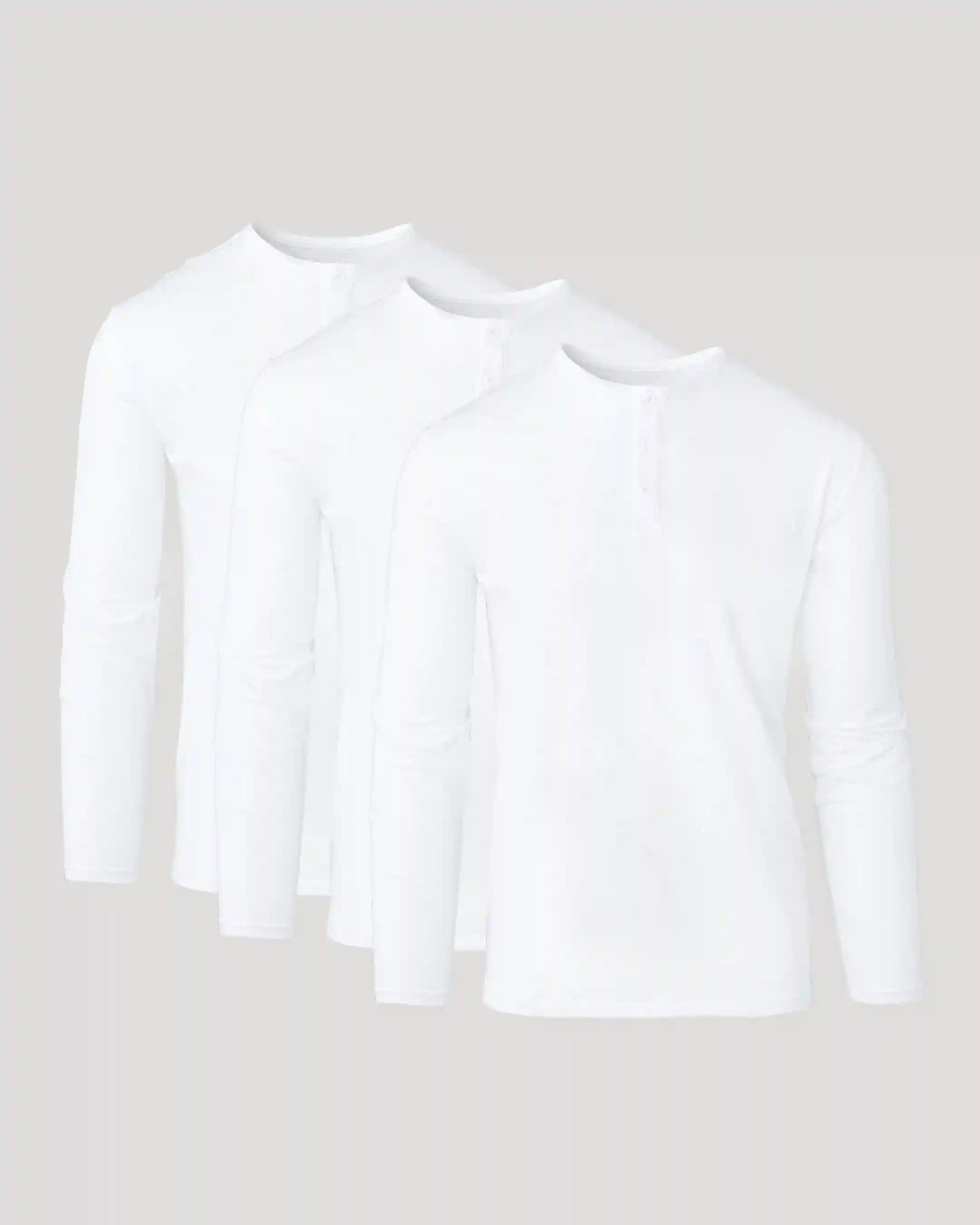 All White Classic Henley 3-Pack
