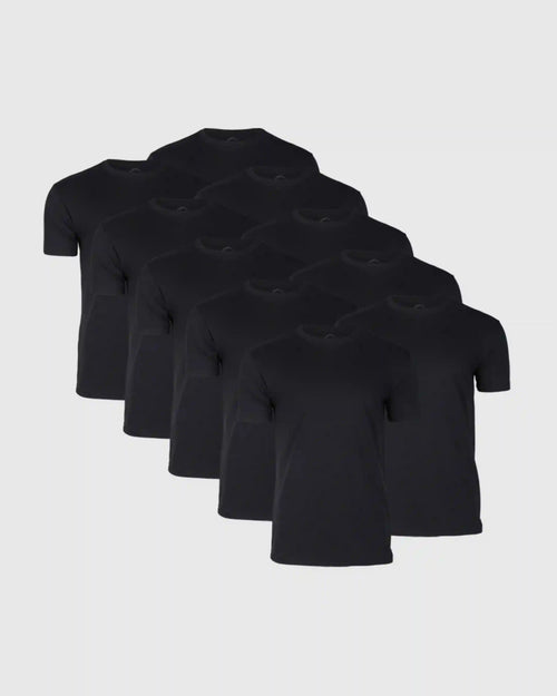 All Black Classic Crews 10-Pack