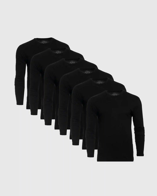 Classic Long Sleeve Crew Neck 6-Pack