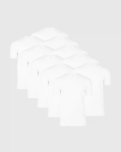 All White Classic Crews 10-Pack