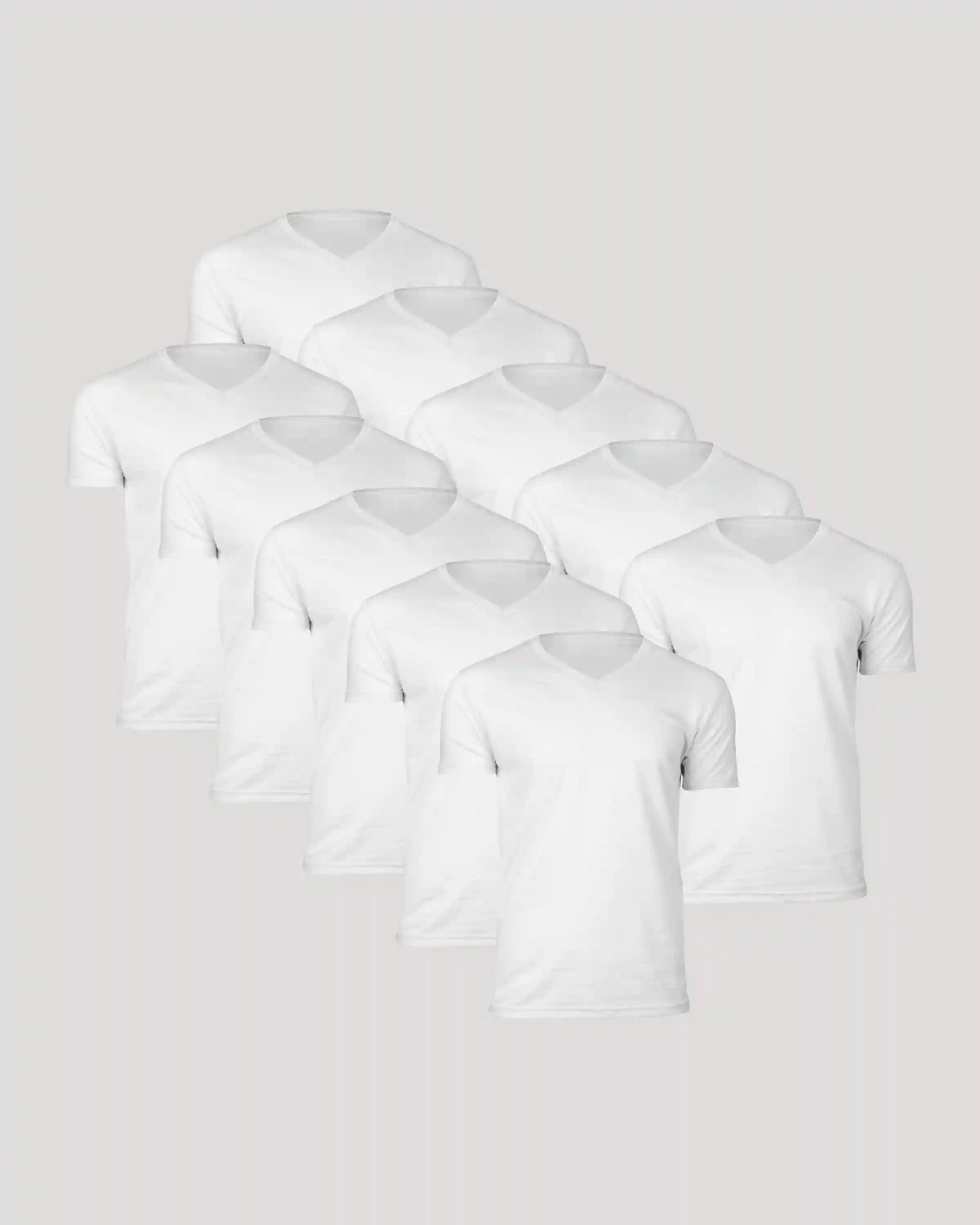 All White Classic V-Neck 10-Pack