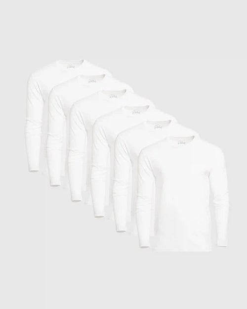 Classic Long Sleeve Crew Neck 6-Pack