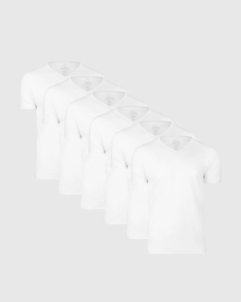 White Classic V-Neck 6-Pack