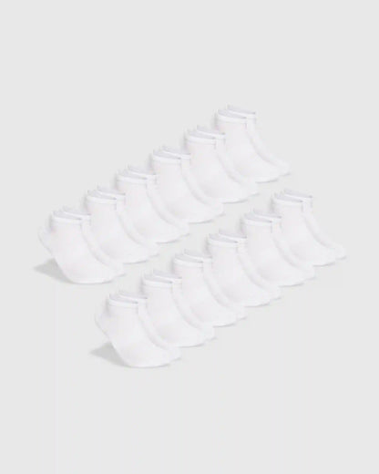 White Ankle Socks 12-Pack
