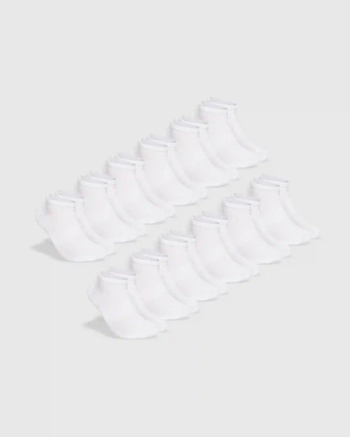 White Ankle Socks 12-Pack