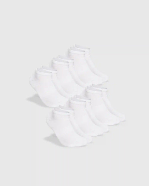 White Ankle Socks 6-Pack