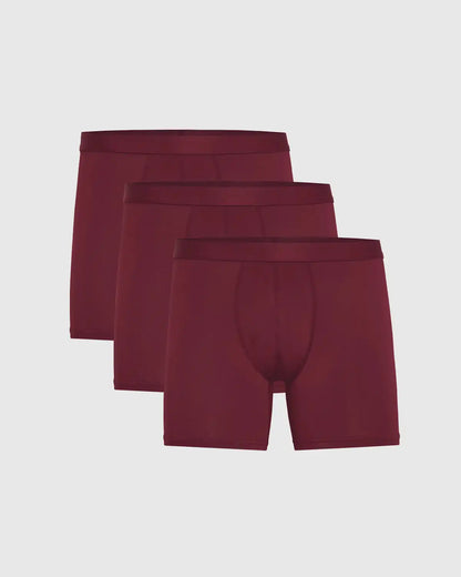 Burgundy Boxer Briefs 3-Pack