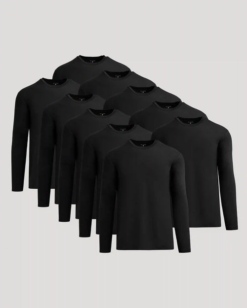 Classic Long Sleeve Crew Neck 10-Pack