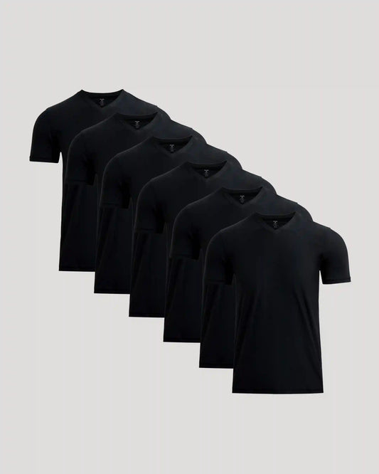 Black Active V-Neck 6-Pack