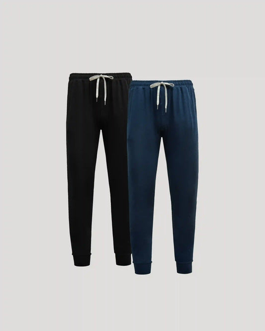 Black & Dark Heather Navy Tall Active Joggers 2-Pack