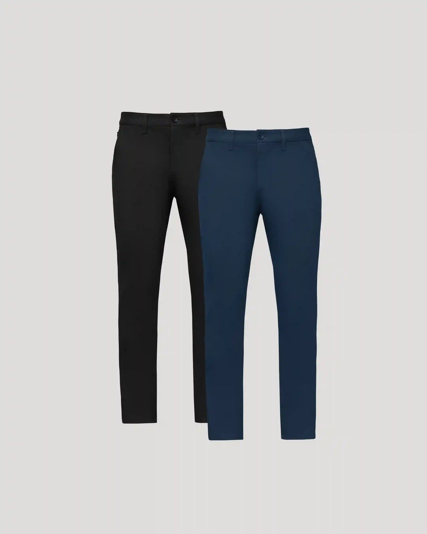 Black & Navy Slim Chino Pants 2-Pack