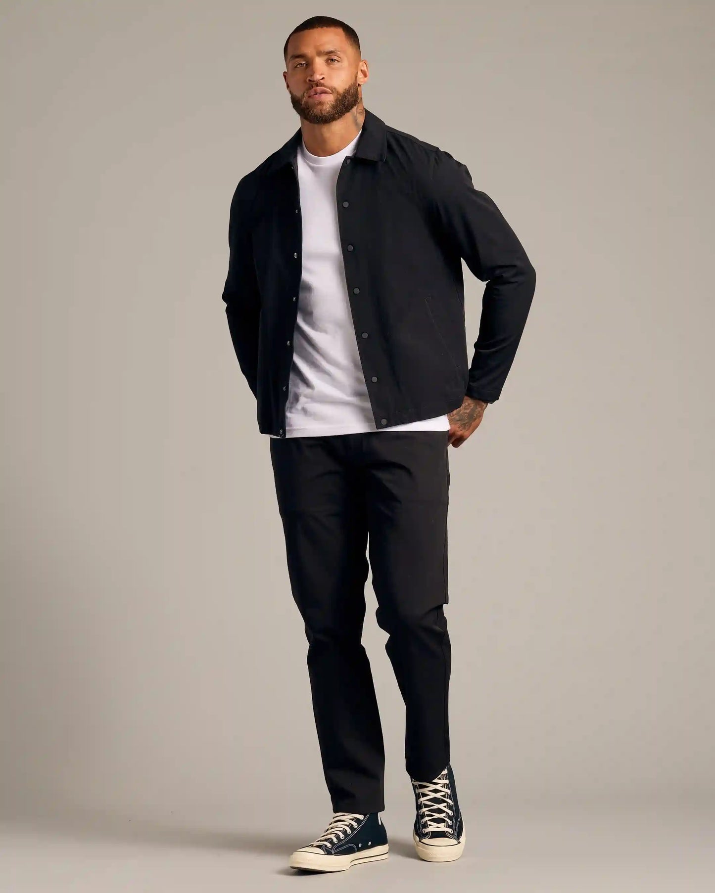 Black Coaches Jacket