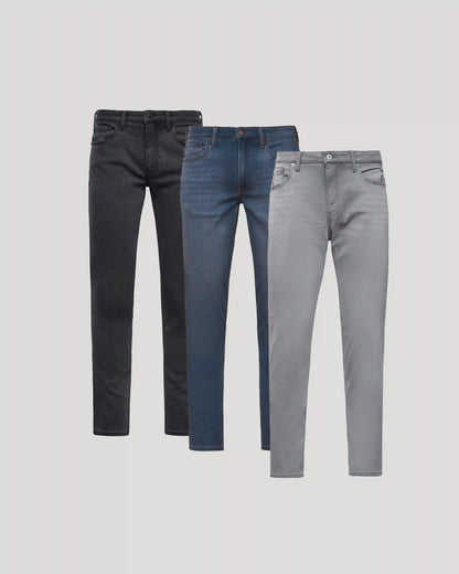 Gray Medium Indigo Slim Comfort Stretch Jeans 3-Pack