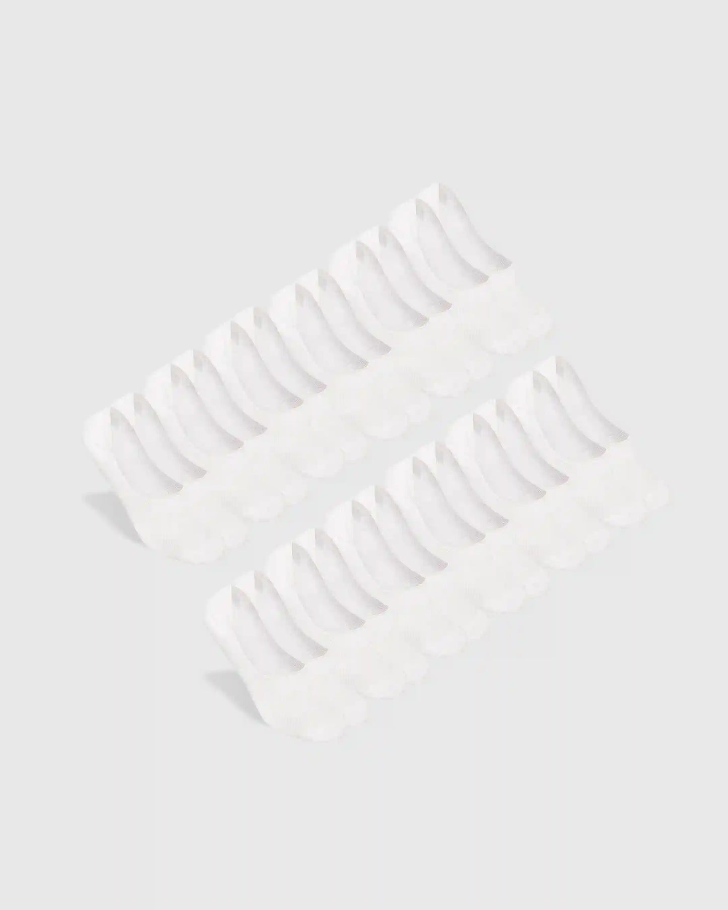 White Never Show Socks 12-Pack