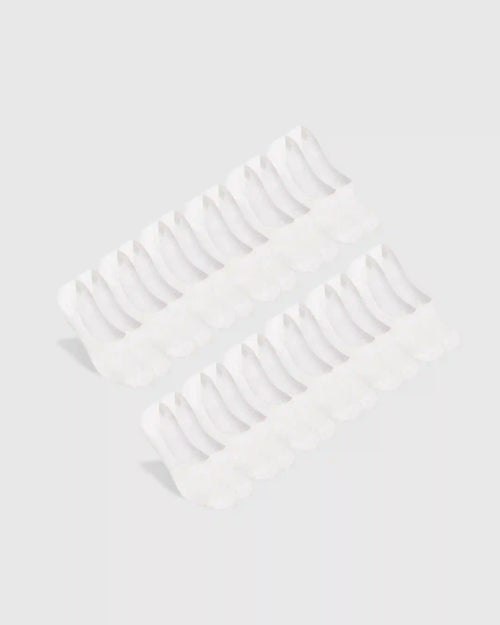 White Never Show Socks 12-Pack