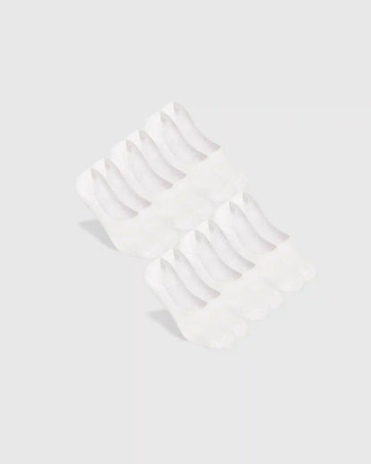 White Never Show Socks 6-Pack