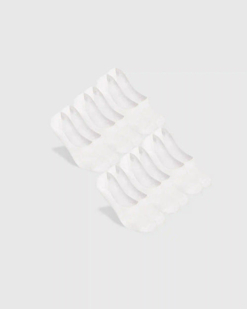 White Never Show Socks 6-Pack