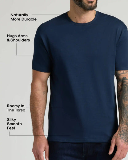 Pima Cotton Blend Crew 2-Pack