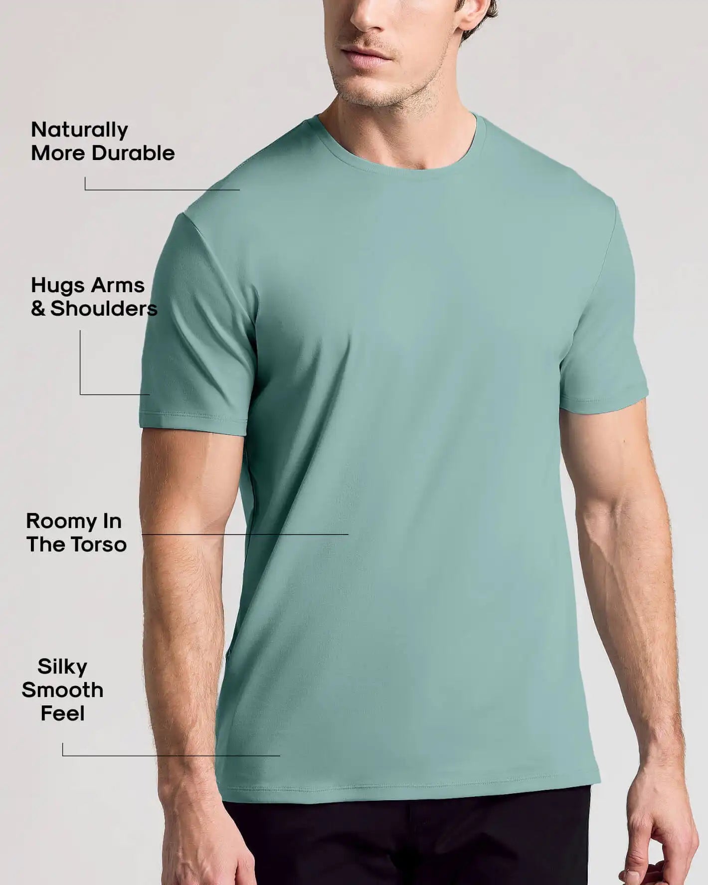 Stormy Sea Pima Cotton Blend Crew