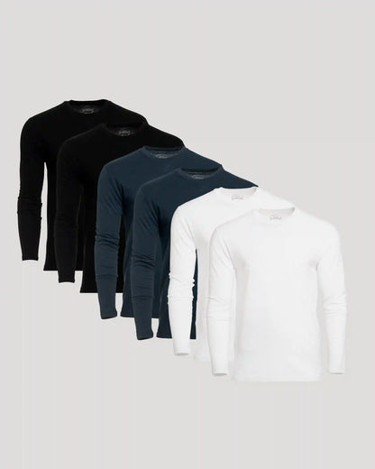 Classic Long Sleeve Crew Neck 6-Pack
