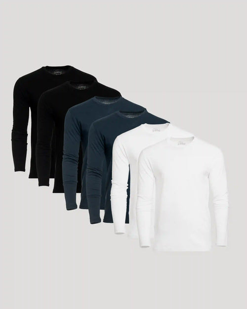 Classic Long Sleeve Crew Neck 6-Pack