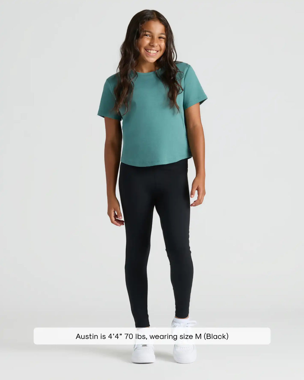 Girls Black Foldover Leggings