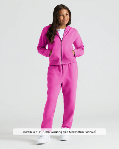 Girls Electric Fuchsia Relaxed Joggers
