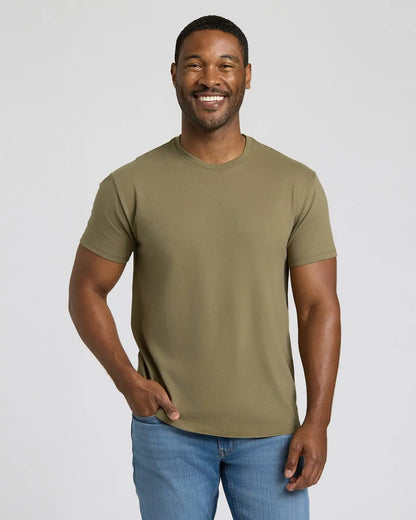 Military Green Short Classic Crew Neck