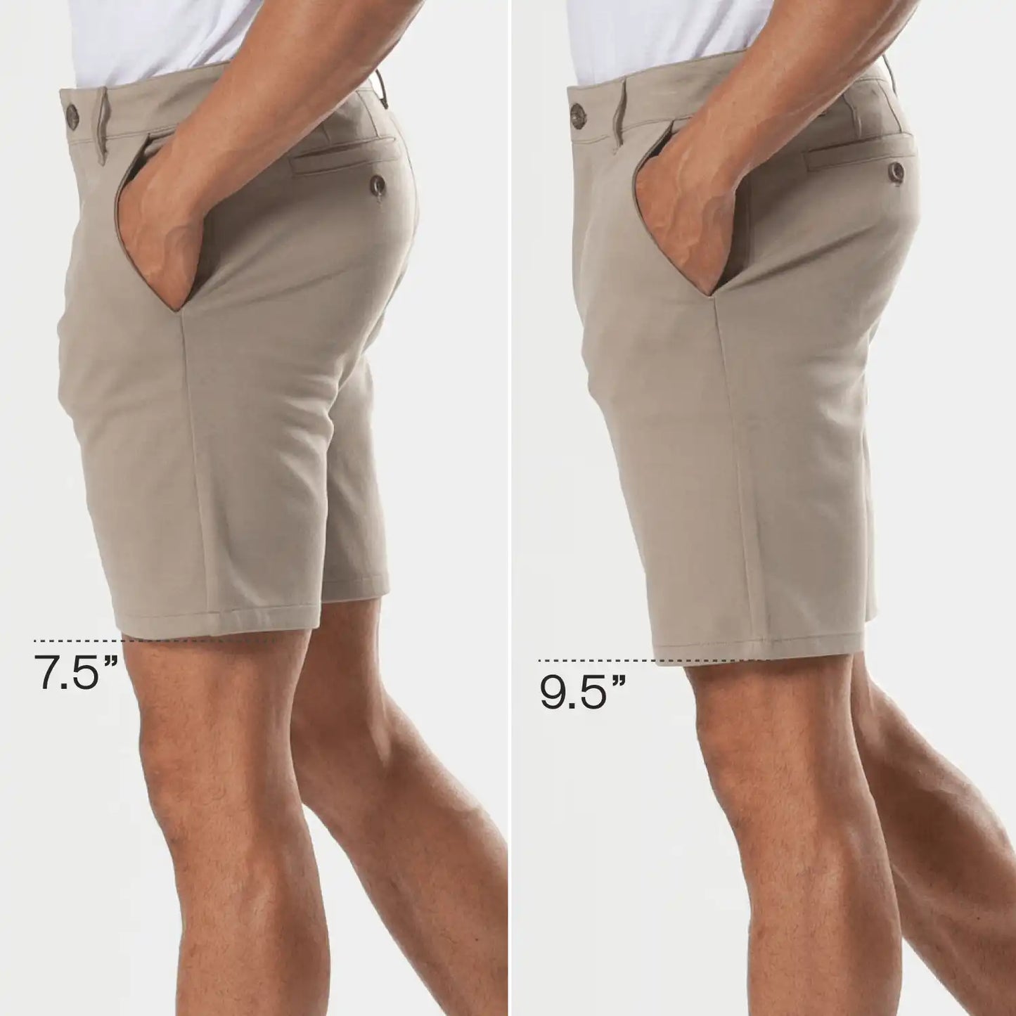 7" Khaki Comfort Knit Chino Shorts