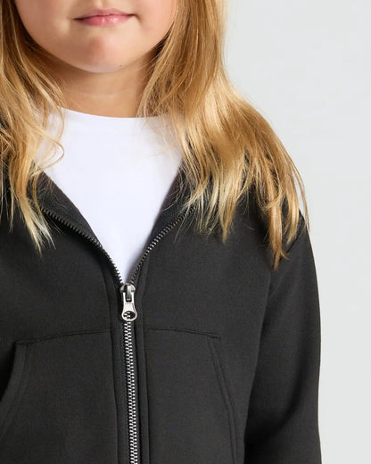 Girls Black Cropped Zip Hoodie & Relaxed Joggers 2-Pack