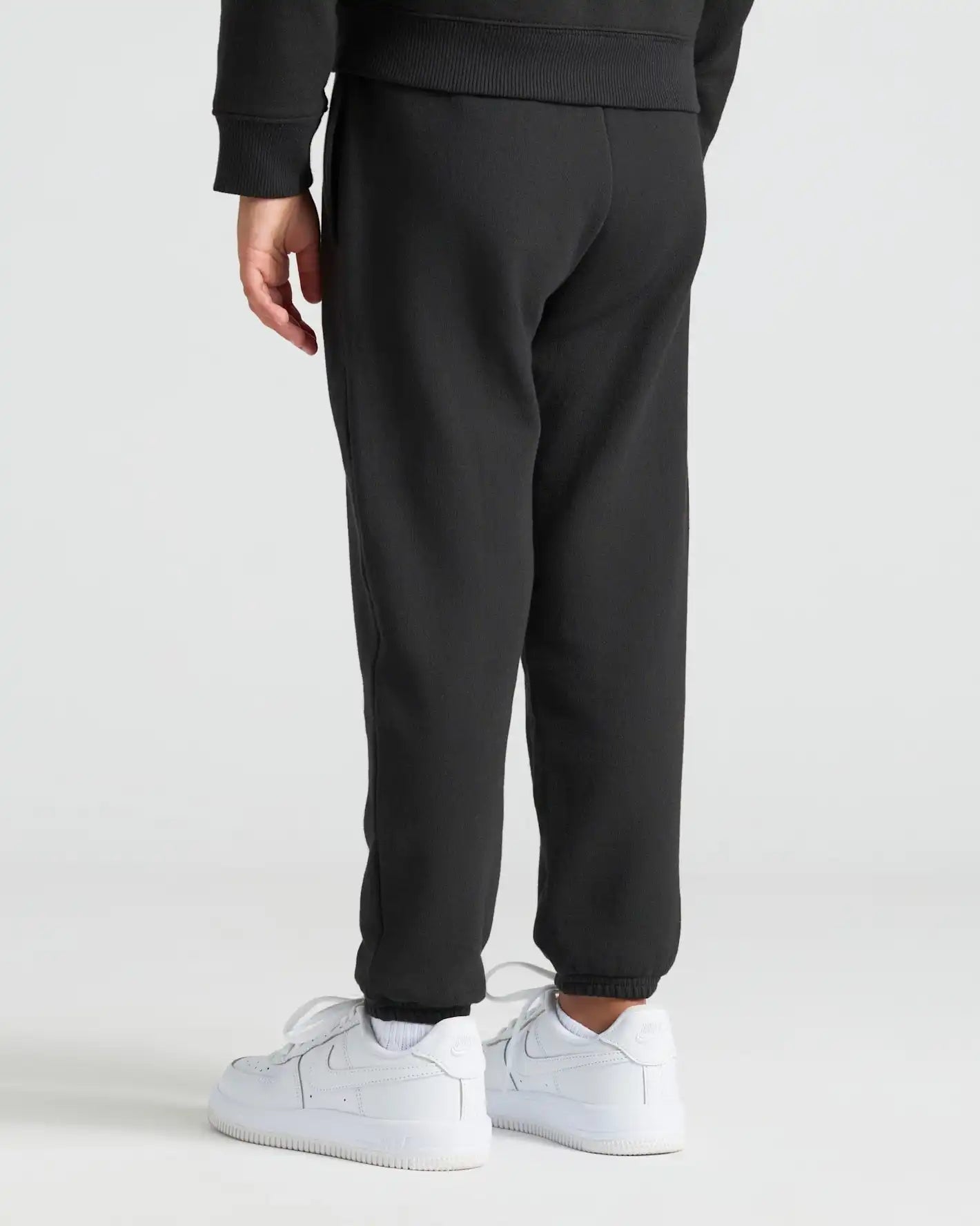 Girls Black Cropped Zip Hoodie & Relaxed Joggers 2-Pack