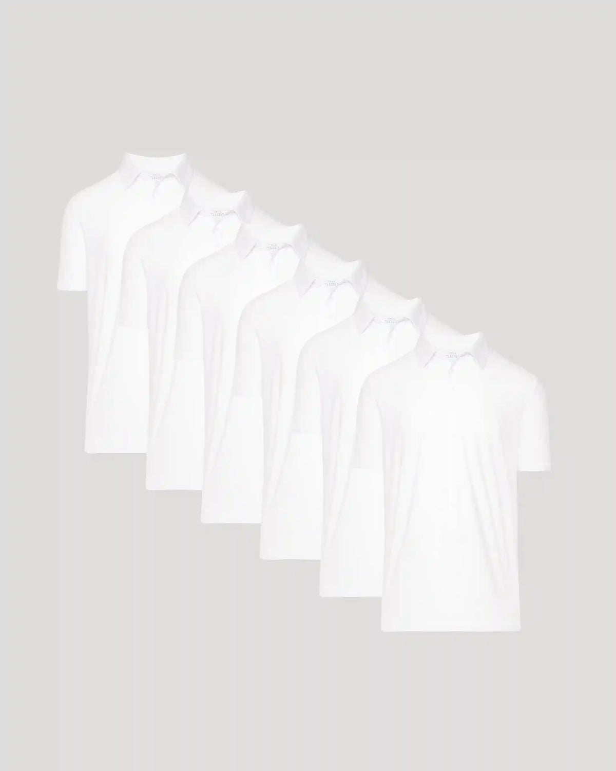 All White Active Polo 6-Pack