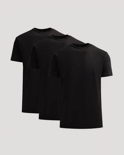 All Black Heavyweight Crew 3-Pack