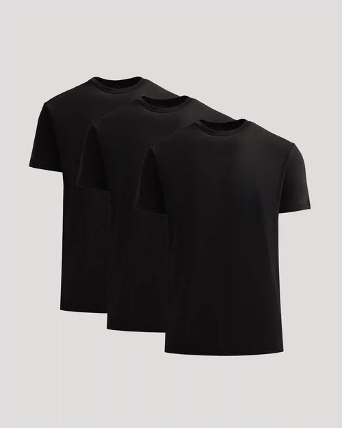 All Black Heavyweight Crew 3-Pack
