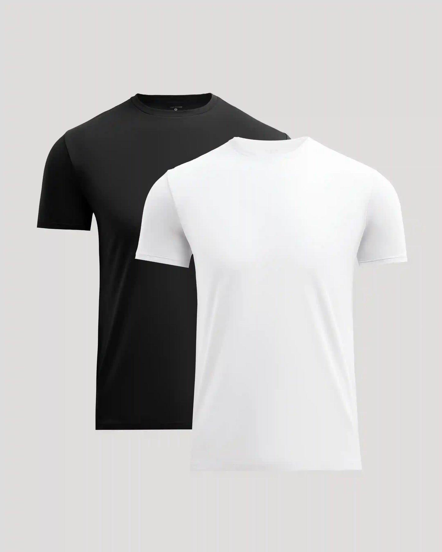 Black & White Pima Cotton Blend Crew 2-Pack