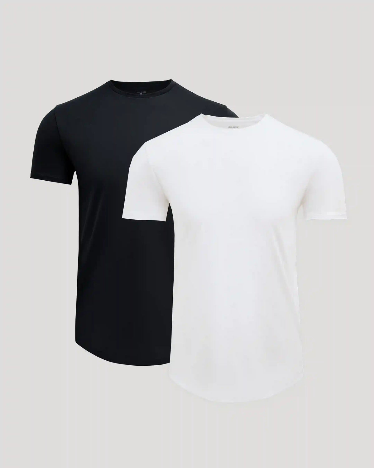 Pima Cotton Blend Curved Hem Crew 2-Pack