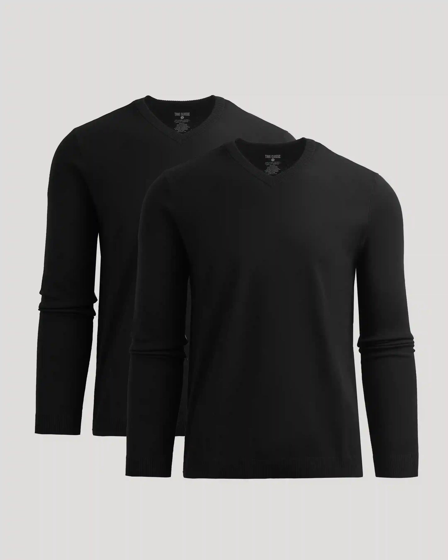All Black Dressy V-Neck Sweater 2-Pack