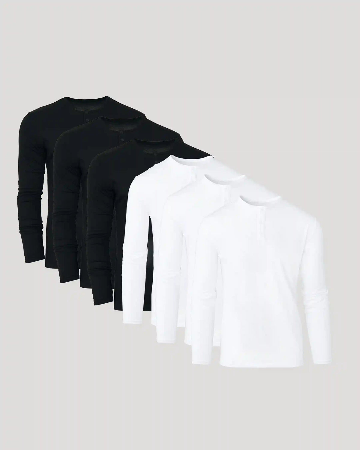 Black & White Classic Henley 6-Pack