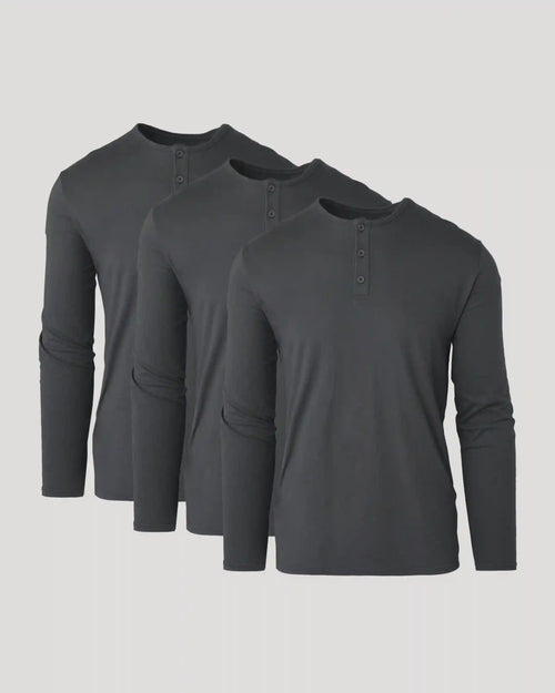 All Carbon Classic Henley 3-Pack