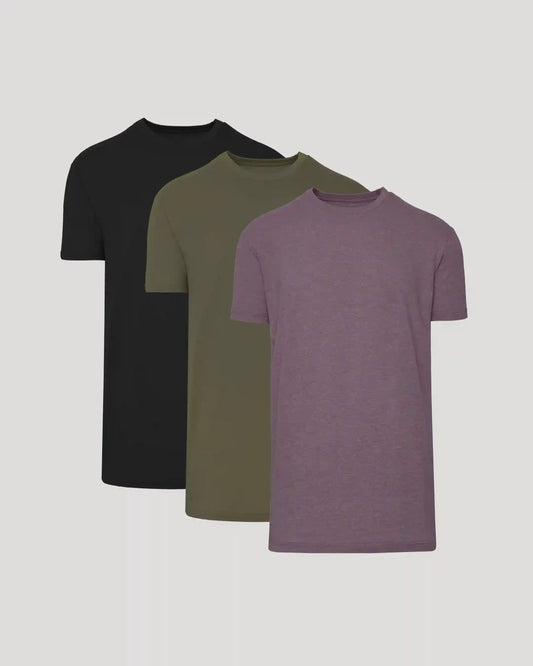 Classic Tall Straight Hem Crew Neck T-Shirt 3-Pack