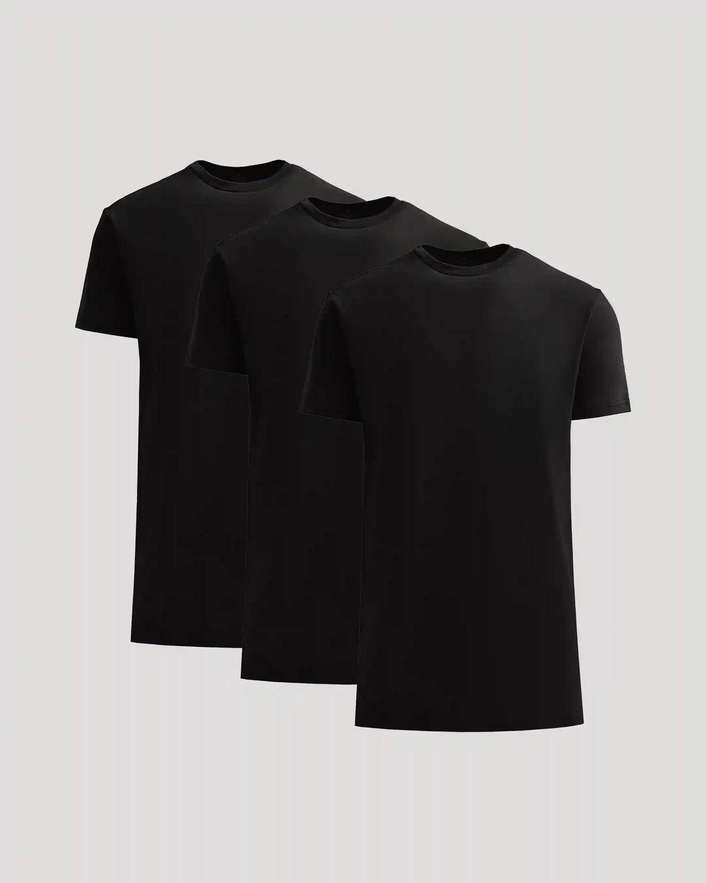 All Black Tall Heavyweight Crew 3-Pack