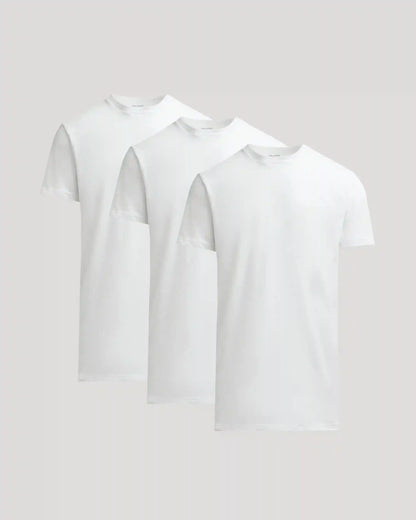 All White Tall Heavyweight Crew 3-Pack