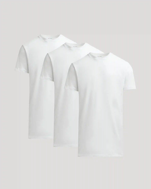 All White Tall Heavyweight Crew 3-Pack