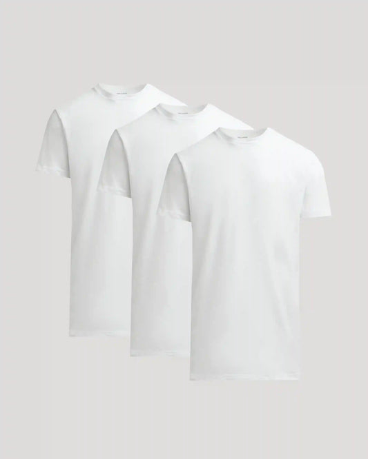 All White Tall Heavyweight Crew 3-Pack