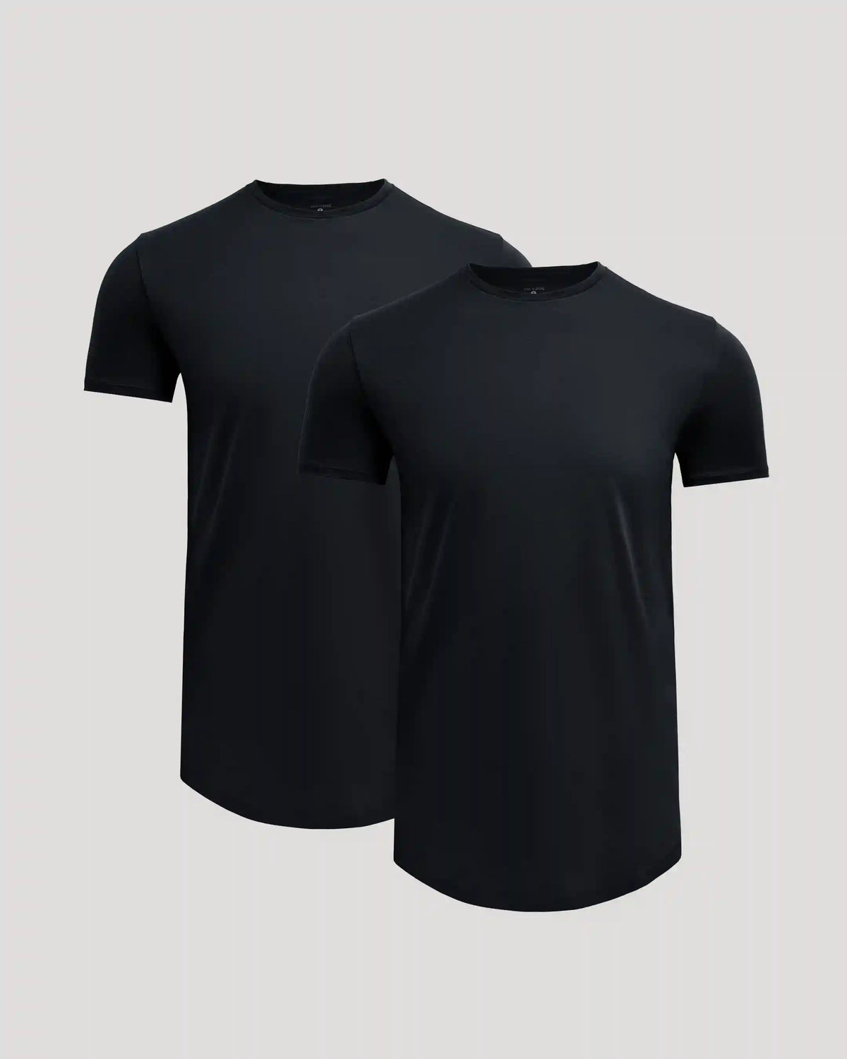 Tall Pima Cotton Blend Curved Hem Crew 2-Pack