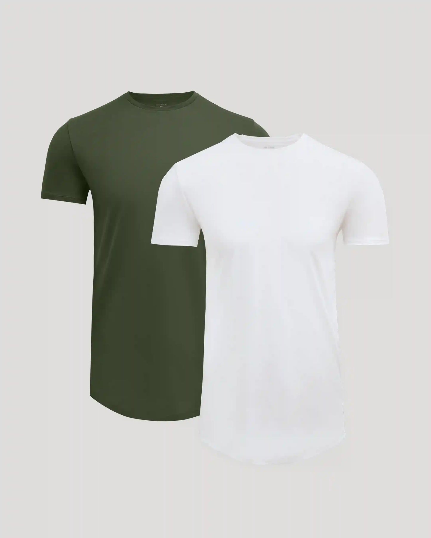 Tall Pima Cotton Blend Curved Hem Crew 2-Pack