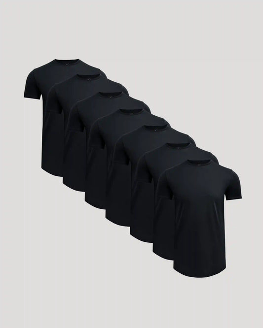 Tall Pima Cotton Blend Curved Hem Crew 7-Pack