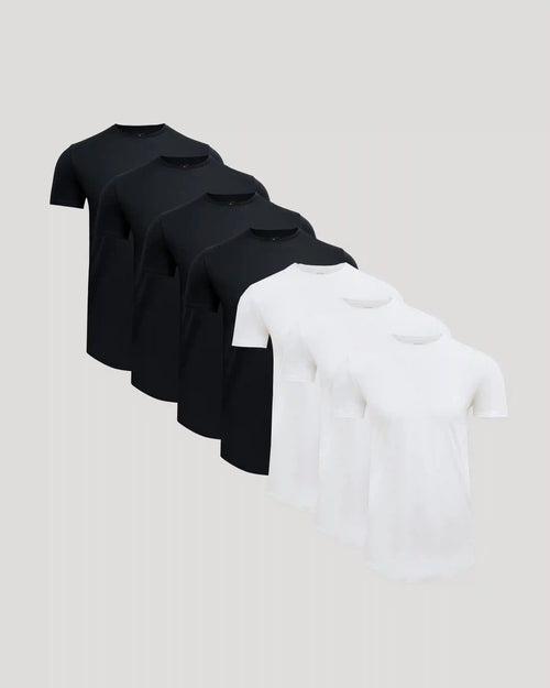 Tall Pima Cotton Blend Curved Hem Crew 7-Pack