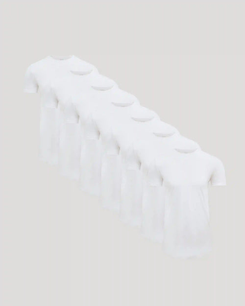 Tall Pima Cotton Blend Curved Hem Crew 7-Pack
