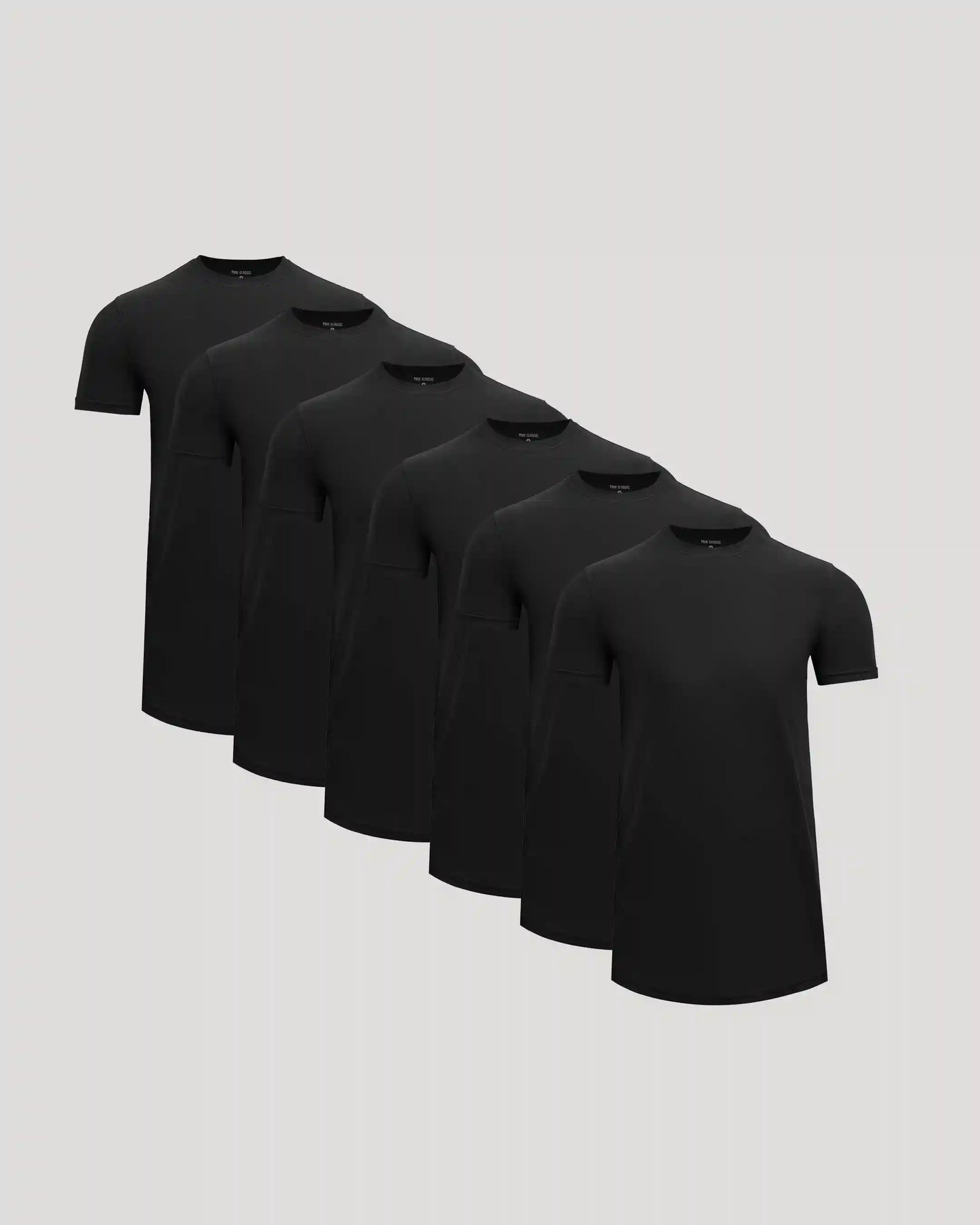All Black Tall Active Curved Hem Crew 6-Pack
